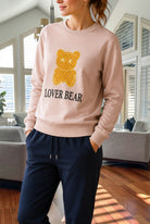 Ladies Lover Bear Fleece Top - Pink - StylePhase SA