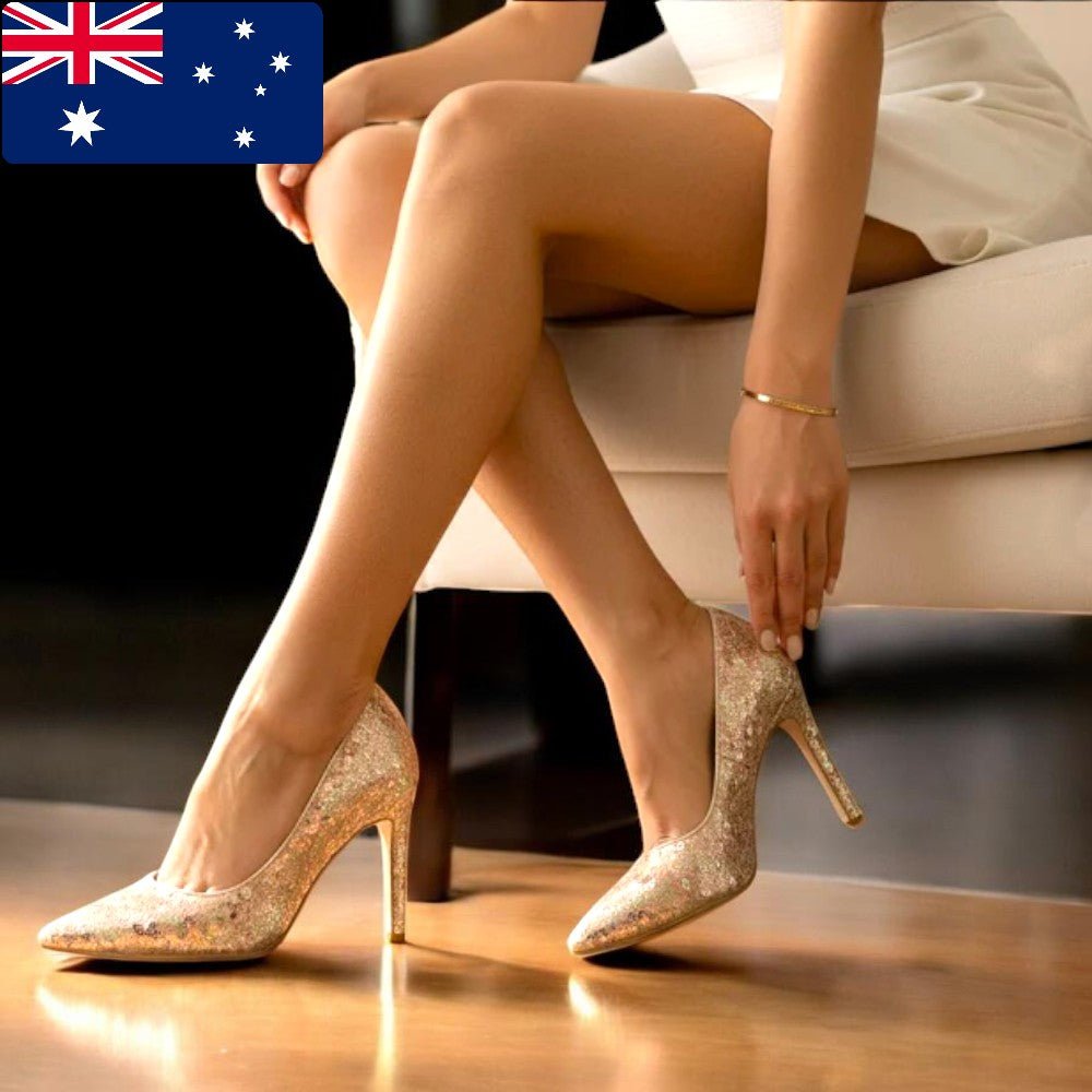 Ladies Lysa Gold Heels - StylePhase SA