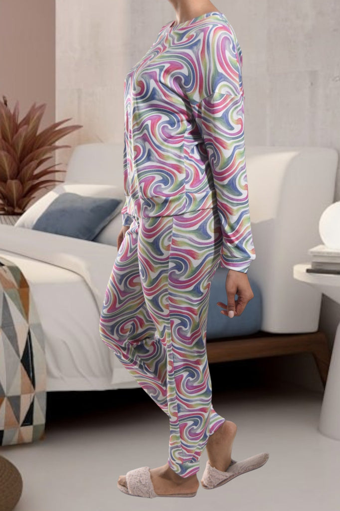 Ladies Marble Print Pj Set - StylePhase SA
