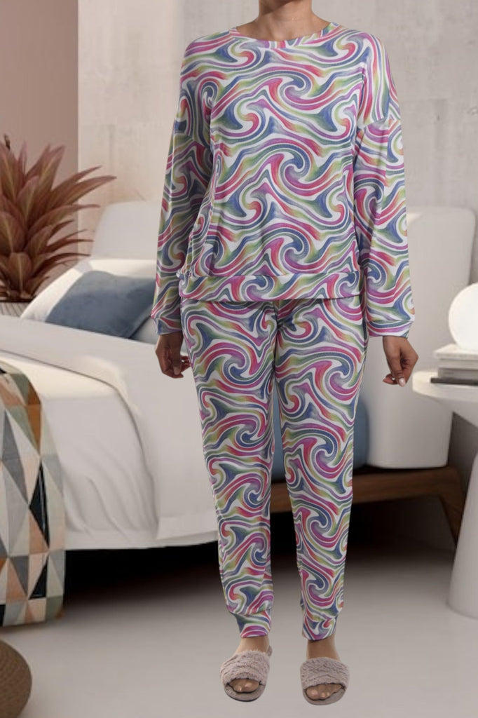 Ladies Marble Print Pj Set - StylePhase SA