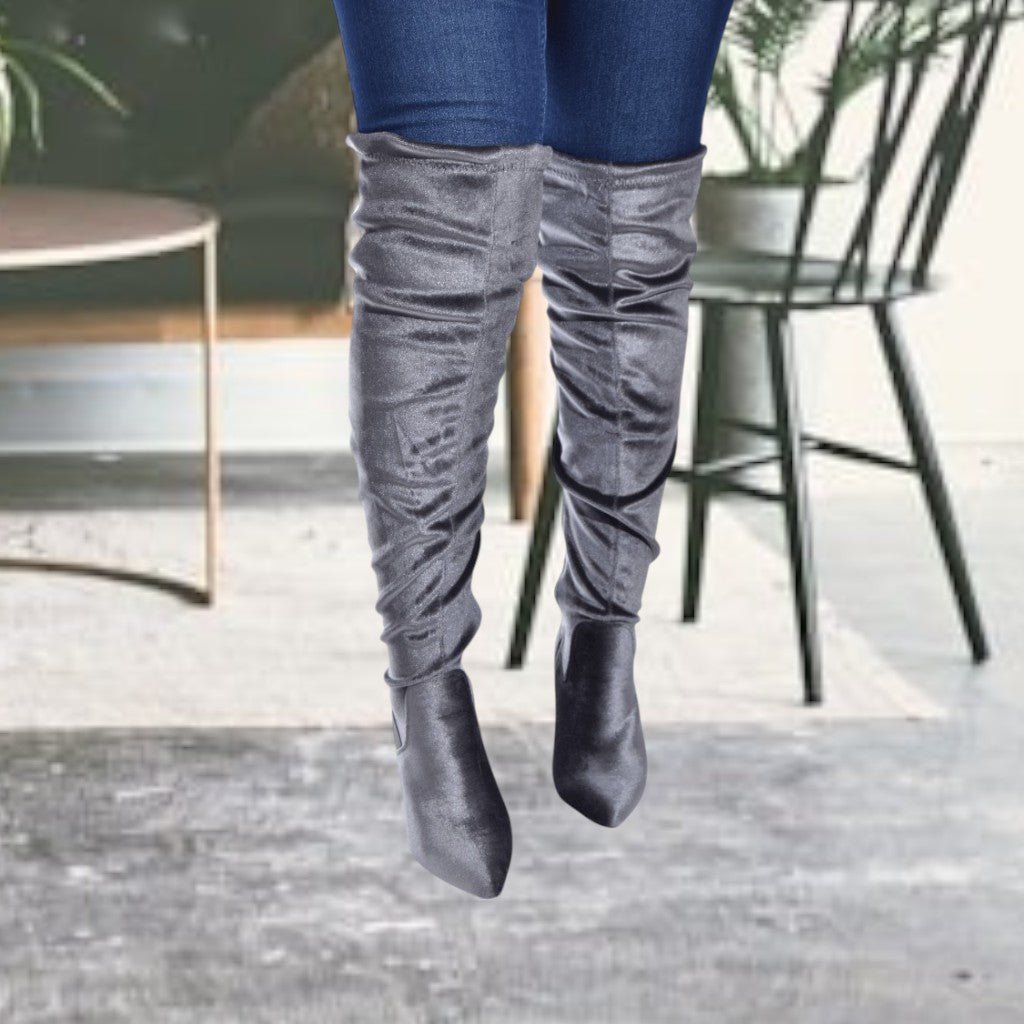 Ladies Mariam Grey Boots - StylePhase SA