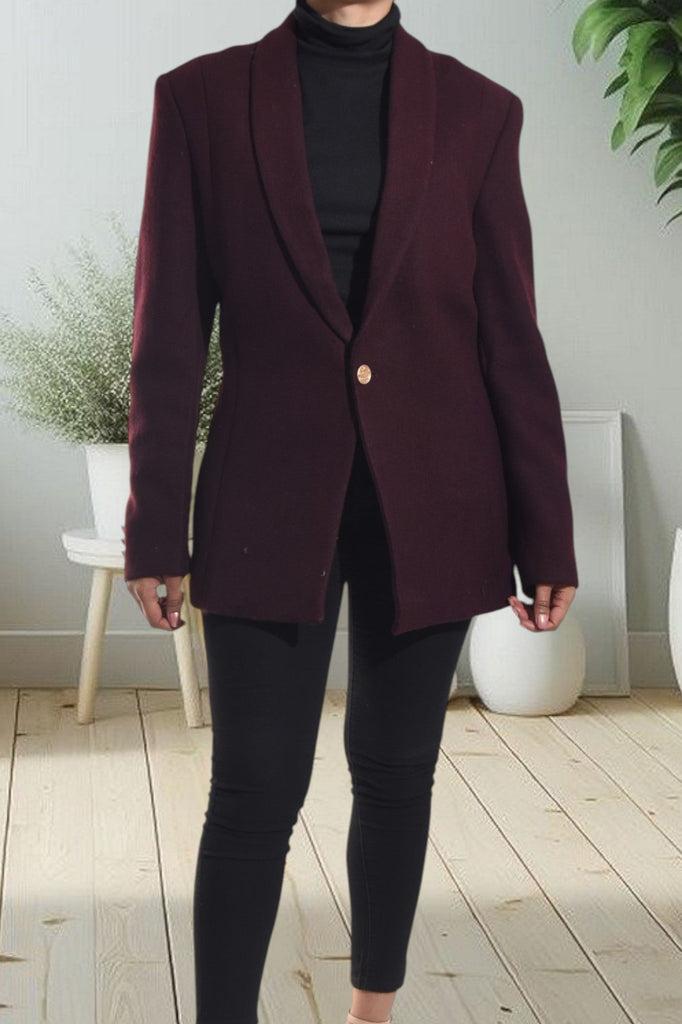 Ladies Maroon Blazer Coat - StylePhase SA