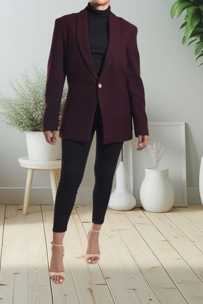 Ladies Maroon Blazer Coat - StylePhase SA
