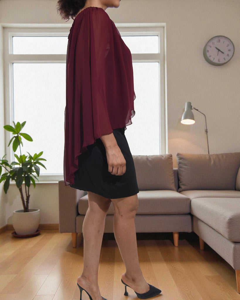 Ladies Maroon Curve Plus Set - StylePhase SA