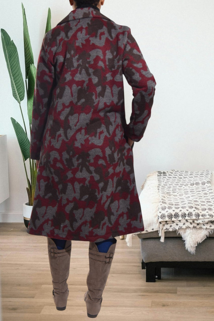 Ladies Maroon Double Breast Coat - StylePhase SA