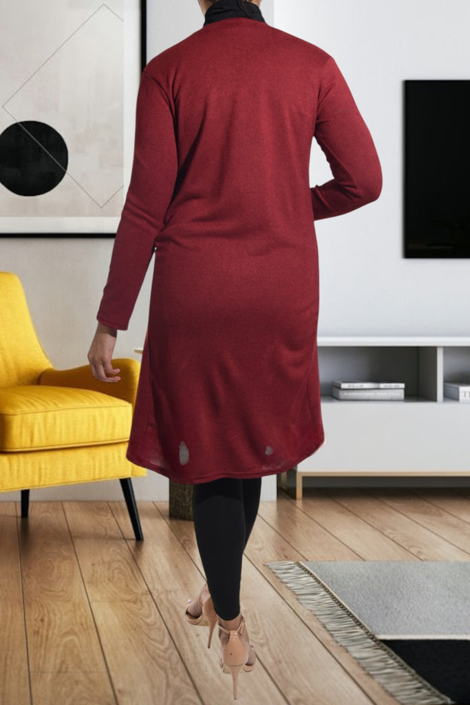 Ladies Maroon Knit Gilet - StylePhase SA