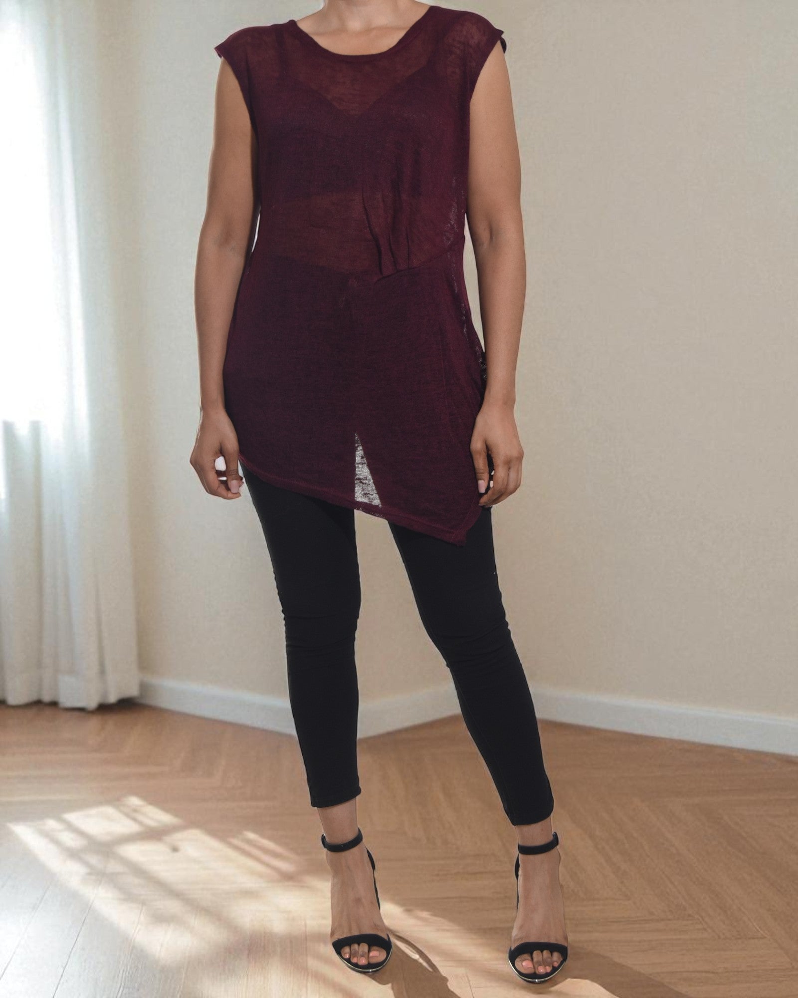 Ladies Maroon Knit Top - StylePhase SA