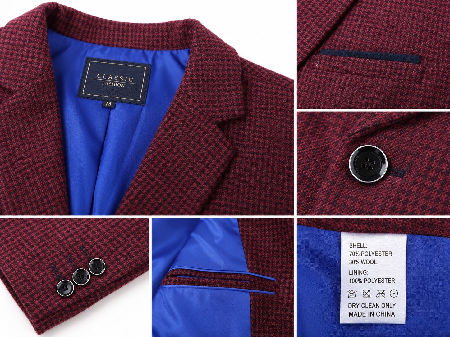 Ladies Maroon Lined Blazer - StylePhase SA