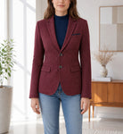 Ladies Maroon Lined Blazer - StylePhase SA