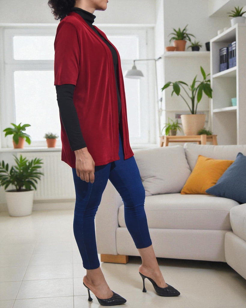 Ladies Maroon Open Top - StylePhase SA