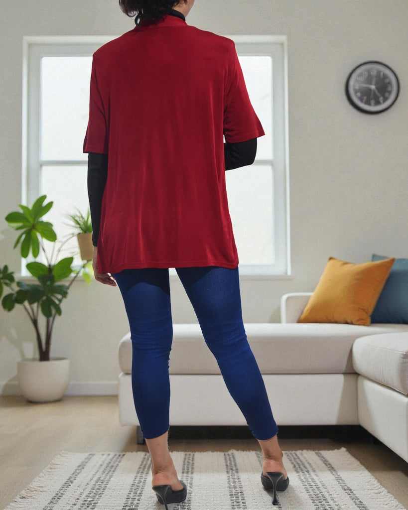 Ladies Maroon Open Top - StylePhase SA