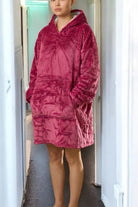 Ladies Maroon Plush Sleep Shirt - StylePhase SA