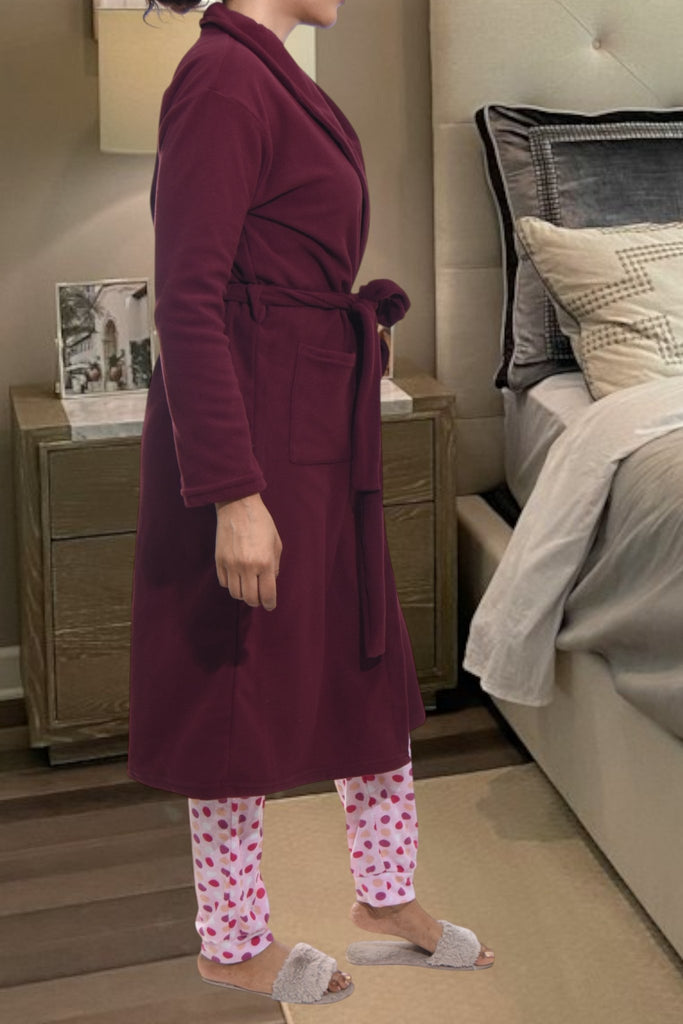 Ladies Maroon Pocket Gown - StylePhase SA