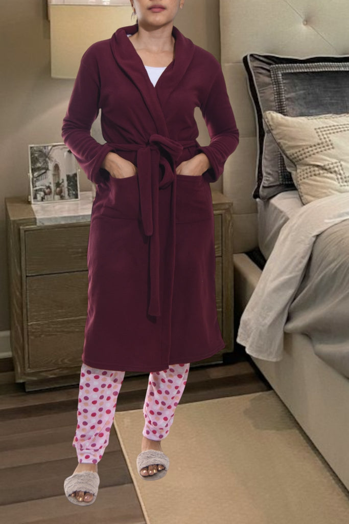 Ladies Maroon Pocket Gown - StylePhase SA