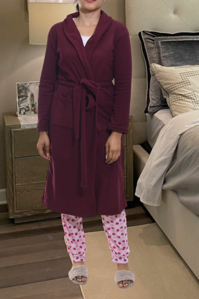 Ladies Maroon Pocket Gown - StylePhase SA