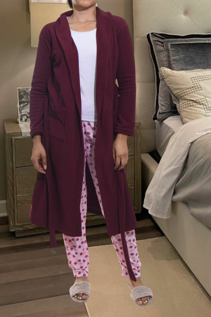 Ladies Maroon Pocket Gown - StylePhase SA