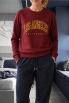 Ladies Maroon Printed Top - Los Angeles - StylePhase SA