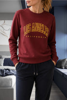 Ladies Maroon Printed Top - Los Angeles - StylePhase SA