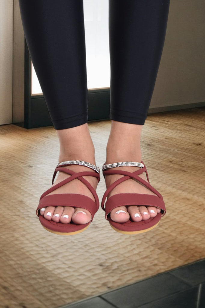 Ladies Maroon Sandal - StylePhase SA