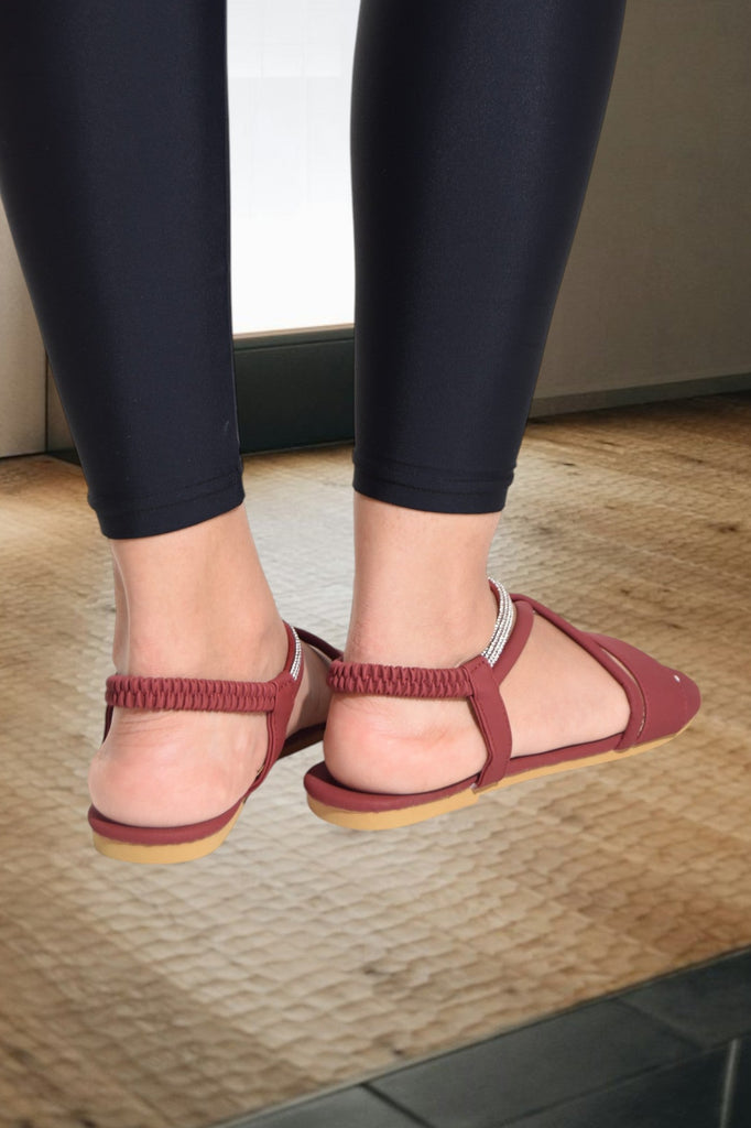 Ladies Maroon Sandal - StylePhase SA