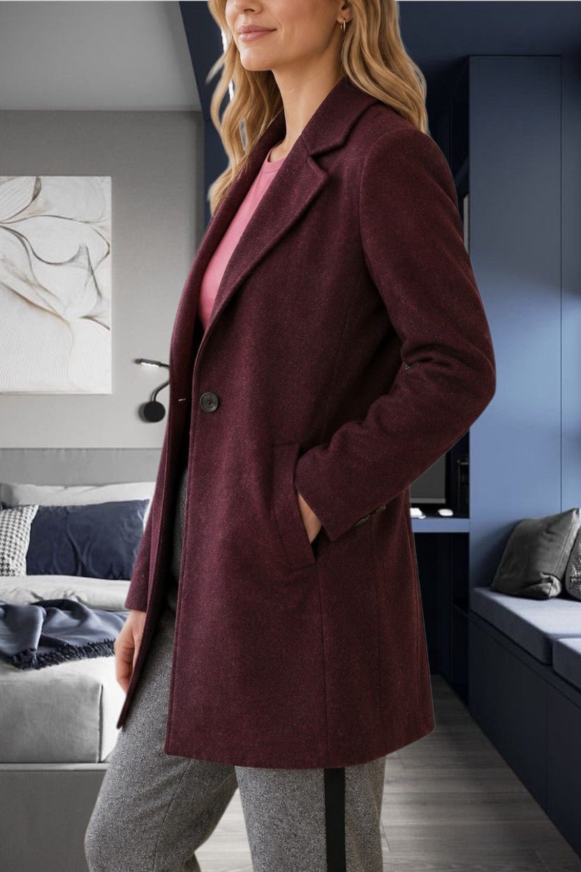 Ladies Maroon Slim Fit Blazer - StylePhase SA
