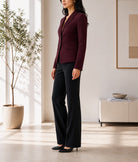Ladies Maroon Slim Fit Blazer Coat - StylePhase SA