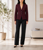 Ladies Maroon Slim Fit Blazer Coat - StylePhase SA