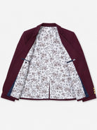 Ladies Maroon Slim Fit Blazer Coat - StylePhase SA