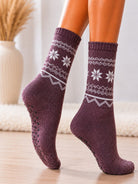 Ladies Maroon Thermal Long Socks - StylePhase SA
