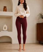 Ladies Maroon Velour Tights - StylePhase SA