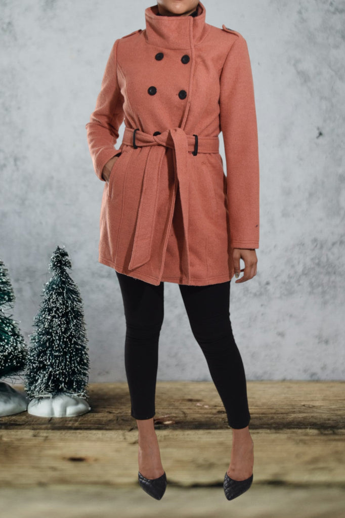 Ladies Mauve Melton Coat - StylePhase SA