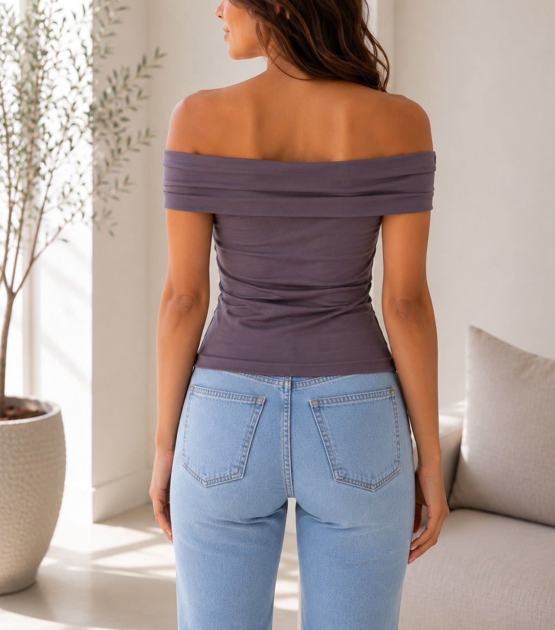Ladies Mauve Off Shoulder New Feeling Top - StylePhase SA