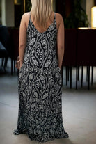 Ladies Maxi Pleated Pocket Dress - White Floral - StylePhase SA