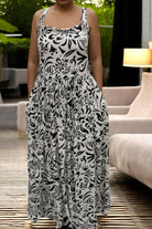 Ladies Maxi Pocket Dress - Cream Floral - StylePhase SA