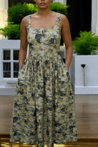 Ladies Maxi Pocket Dress - Green And Olive - StylePhase SA