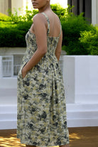 Ladies Maxi Pocket Dress - Green And Olive - StylePhase SA