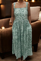 Ladies Maxi Pocket Dress - Mint Floral - StylePhase SA