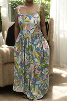 Ladies Maxi Pocket Dress - Multi Color - StylePhase SA