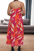 Ladies Midi Pocket Dress - Cerise Floral - StylePhase SA