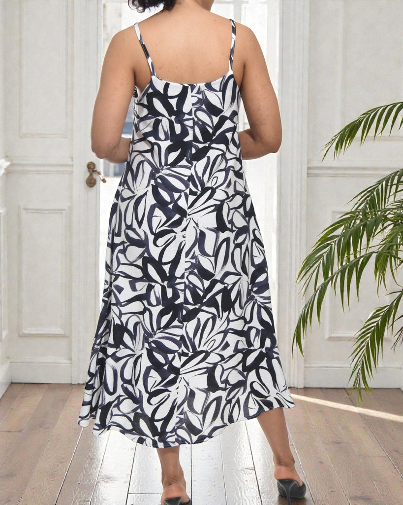 Ladies Midi Pocket Dress - Cream May Flower - StylePhase SA