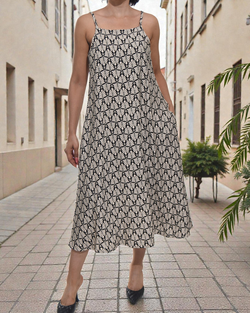 Ladies Midi Pocket Dress - Cream Seashell - StylePhase SA