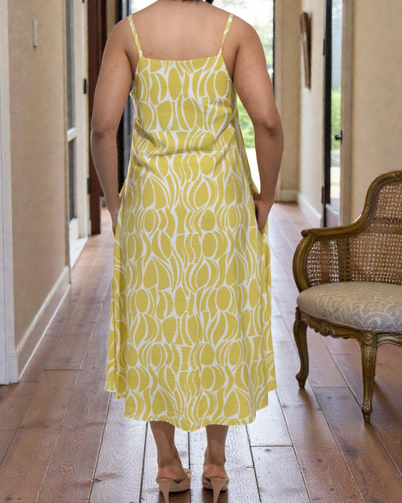 Ladies Midi Pocket Dress - Lemon - StylePhase SA