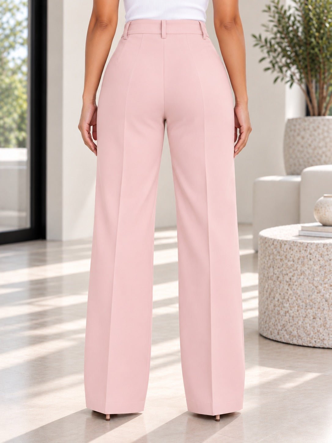 Ladies Mink Button Front Long Pants - StylePhase SA