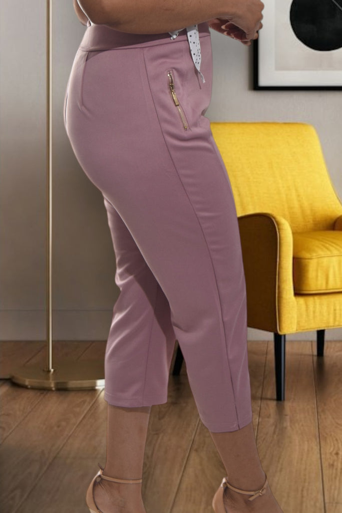 Ladies Mink Capri Zip Pants - StylePhase SA