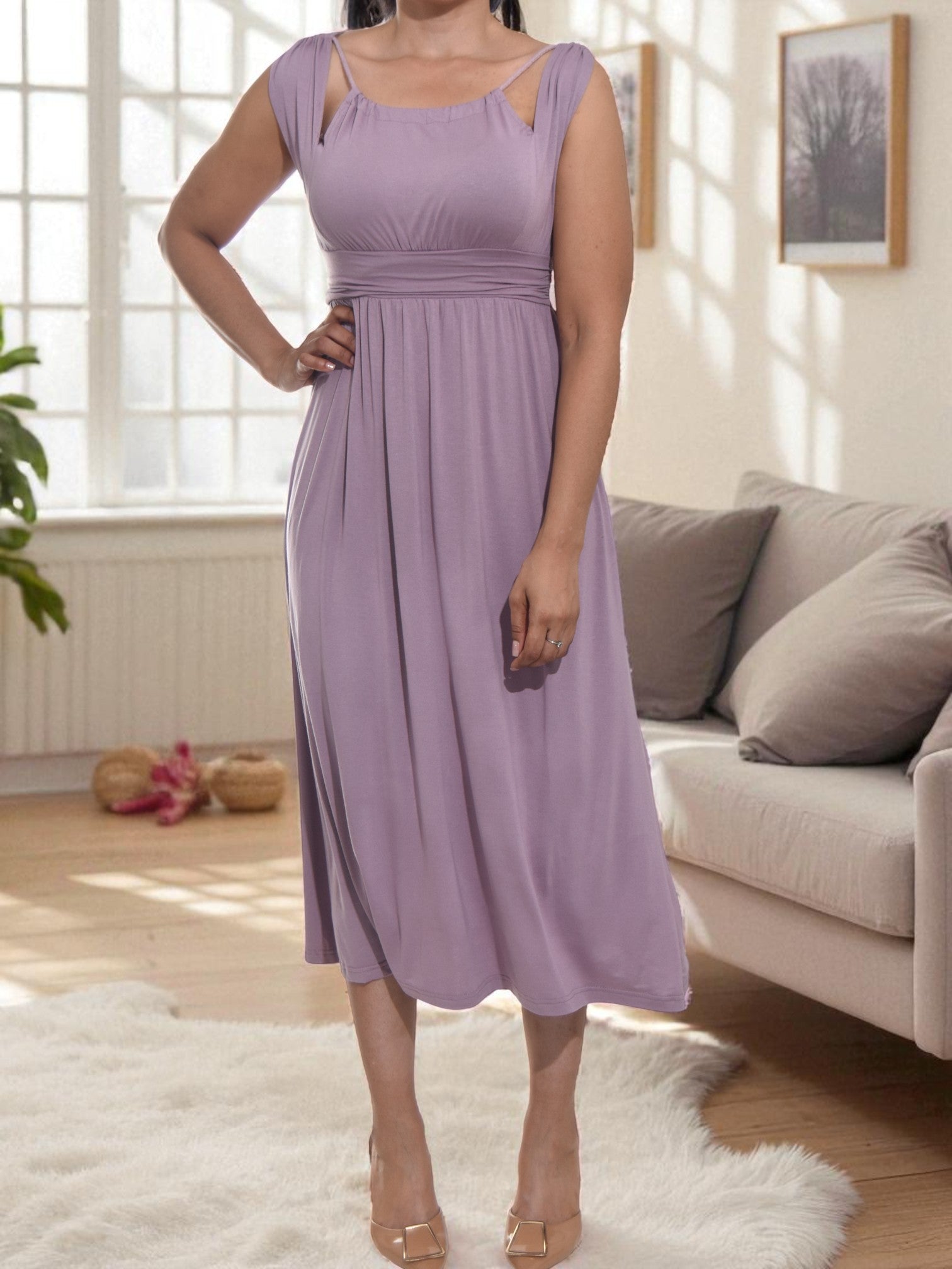 Ladies Mink Off Shoulder Dress - StylePhase SA