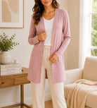Ladies Mink Open-Front Longline Cardigan - StylePhase SA