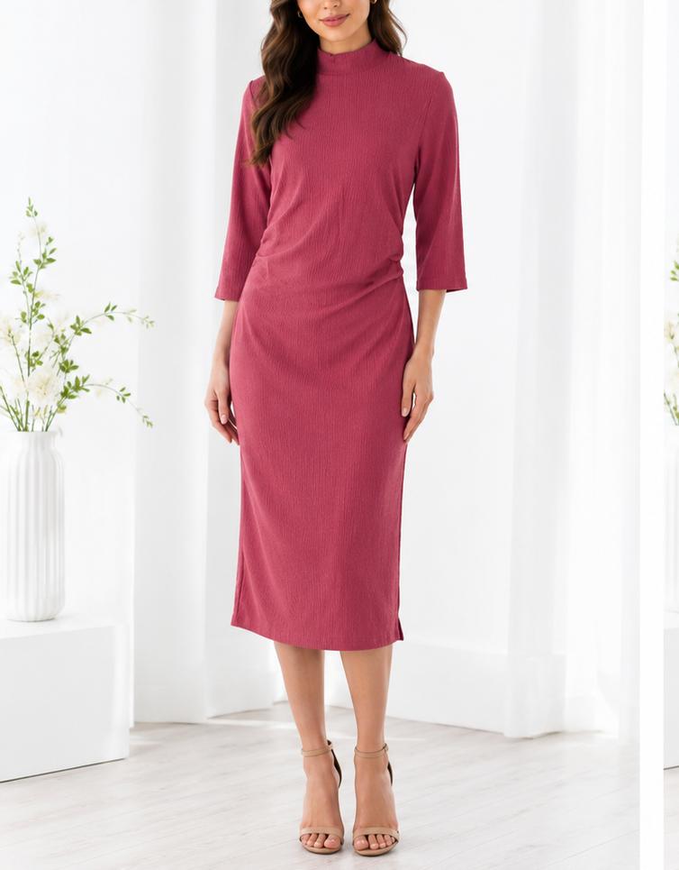 Ladies Mink Side Ruched Dress - StylePhase SA