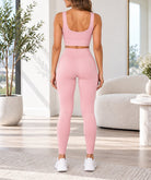 Ladies Mink Zip Top And Drawstring Leggings Active Wear Set - StylePhase SA