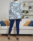 Ladies Mint Floral Long Sleeve Top - StylePhase SA