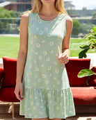 Ladies Mint Floral Mini Dress - StylePhase SA
